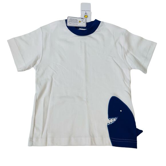 NWT Florence Eiseman Size 4 Knit T-Shirt with Shark - Picture 1 of 5
